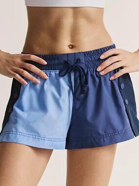 FP Movement Invigorate Colorblock Shorts Blue Indigo Combo Womens Size XS